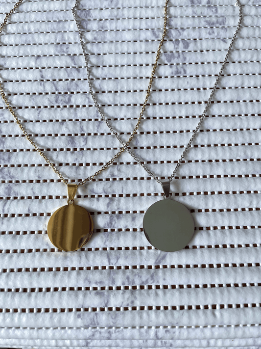 Collar medalla circular