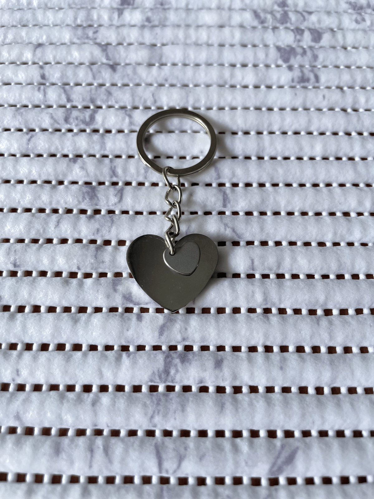 Llavero corazón doble